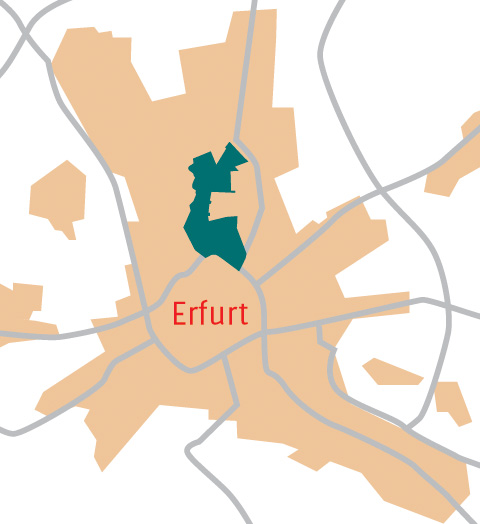 Lageplan Soziale Stadt in Erfurt