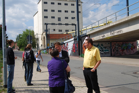 Projektbesichtigung Straßenbahnbrücke