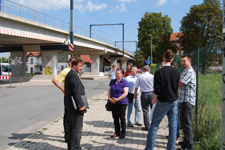 Projektbesichtigung Straßenbahnbrücke